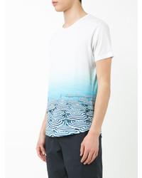 T-shirt girocollo stampata azzurra di Orlebar Brown