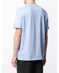 T-shirt girocollo stampata azzurra di Versace Collection