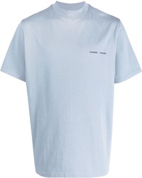 T-shirt girocollo stampata azzurra di SAMSOE SAMSOE