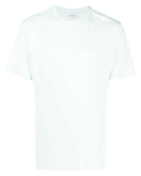 T-shirt girocollo stampata azzurra di Sandro