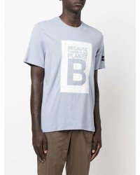 T-shirt girocollo stampata azzurra di ECOALF