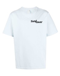 T-shirt girocollo stampata azzurra di Sunflower