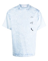 T-shirt girocollo stampata azzurra di Toga
