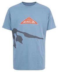 T-shirt girocollo stampata azzurra di Travis Scott
