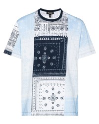 T-shirt girocollo stampata azzurra di True Religion