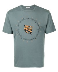 T-shirt girocollo stampata azzurra di UNDERCOVE