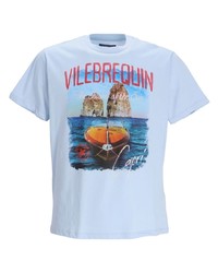 T-shirt girocollo stampata azzurra di Vilebrequin