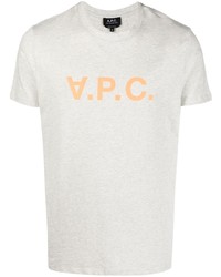 T-shirt girocollo stampata beige di A.P.C.