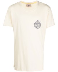 T-shirt girocollo stampata beige di Alchemist