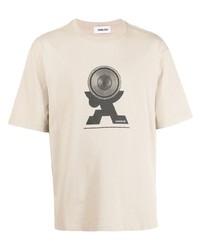 T-shirt girocollo stampata beige di Ambush