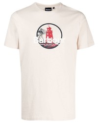 T-shirt girocollo stampata beige di Barbour