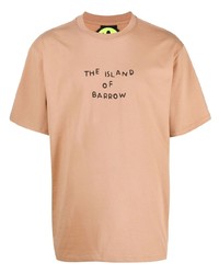 T-shirt girocollo stampata beige di BARROW