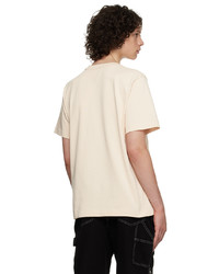 T-shirt girocollo stampata beige di Marine Serre