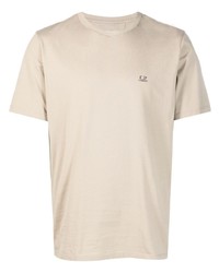 T-shirt girocollo stampata beige di C.P. Company