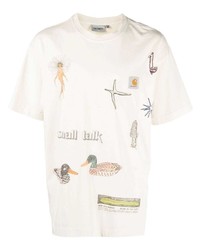 T-shirt girocollo stampata beige di Carhartt WIP