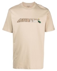 T-shirt girocollo stampata beige di Carhartt WIP