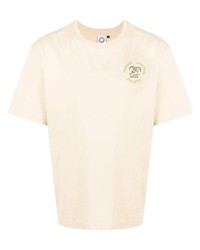 T-shirt girocollo stampata beige di Carne Bollente