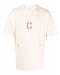 T-shirt girocollo stampata beige di Closed