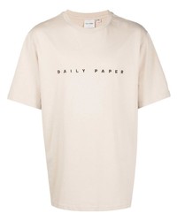 T-shirt girocollo stampata beige di Daily Paper