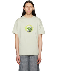 T-shirt girocollo stampata beige di Dime