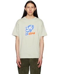T-shirt girocollo stampata beige di Dime