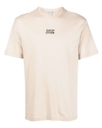 T-shirt girocollo stampata beige di Each X Other