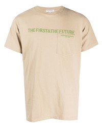 T-shirt girocollo stampata beige di Engineered Garments