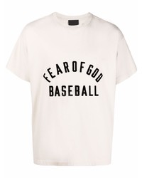 T-shirt girocollo stampata beige di Fear Of God