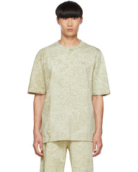 T-shirt girocollo stampata beige di Feng Chen Wang