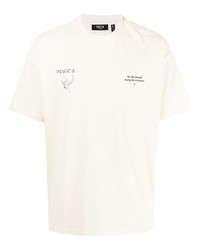 T-shirt girocollo stampata beige di FIVE CM