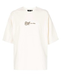 T-shirt girocollo stampata beige di FIVE CM