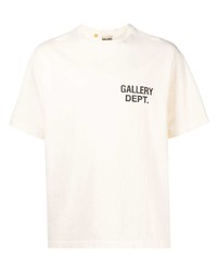 T-shirt girocollo stampata beige di GALLERY DEPT.