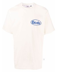 T-shirt girocollo stampata beige di Gcds