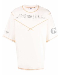 T-shirt girocollo stampata beige di Gcds