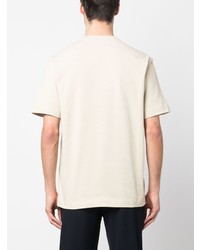 T-shirt girocollo stampata beige di Emporio Armani