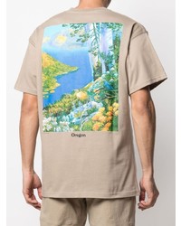 T-shirt girocollo stampata beige di Nike