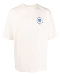 T-shirt girocollo stampata beige di Holzweiler