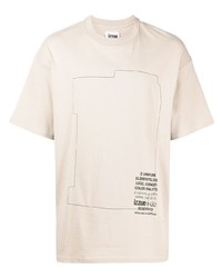 T-shirt girocollo stampata beige di Izzue