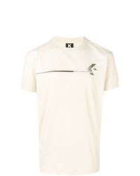 T-shirt girocollo stampata beige di Kappa Kontroll