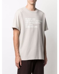 T-shirt girocollo stampata beige di Helmut Lang