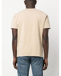 T-shirt girocollo stampata beige di Woolrich