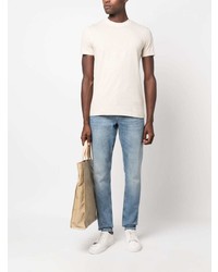T-shirt girocollo stampata beige di Calvin Klein Jeans