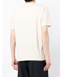 T-shirt girocollo stampata beige di MAISON KITSUNÉ