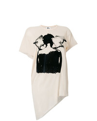 T-shirt girocollo stampata beige di Lost & Found Ria Dunn