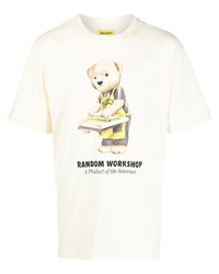 T-shirt girocollo stampata beige di MARKET