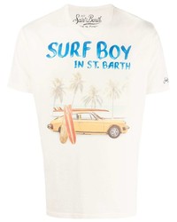 T-shirt girocollo stampata beige di MC2 Saint Barth