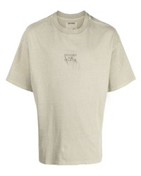 T-shirt girocollo stampata beige di Musium Div.