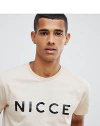 T-shirt girocollo stampata beige di Nicce London