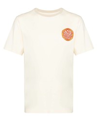 T-shirt girocollo stampata beige di Nicholas Daley