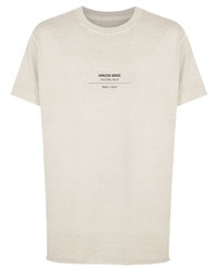 T-shirt girocollo stampata beige di OSKLEN